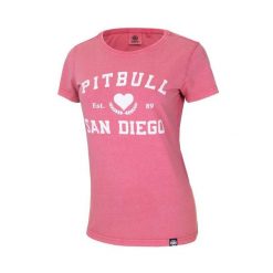 Koszulka damska Pitbull Denim Washed Love PB. Białe bluzki PITBULL, s, bez wzorów, z denimu, casualowe, bez kołnierzyka, bez ramiączek. Za 74.99 zł.