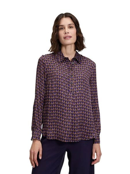 Betty Barclay Bluzka w kolorze czarno-fioletowo-brązowym rozmiar: 38. Brązowe bluzki Betty Barclay, bez wzorów, z wiskozy, retro, bez kołnierzyka, bez ramiączek. Za 87.40 zł.