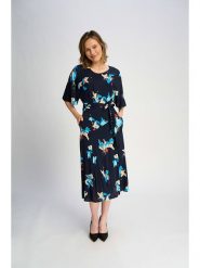 Marks & Spencer Sukienka w kolorze granatowym rozmiar: 36. Niebieskie sukienki Marks & Spencer, bez wzorów, z tkaniny, bez kołnierzyka, bez ramiączek, midi. Za 125.45 zł.