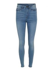 Noisy may Dżinsy "Nmcallie" - Skinny fit - w kolorze błękitnym rozmiar: W25/L30. Niebieskie jeansy Noisy may, l, z aplikacjami, z podwyższonym stanem. Za 41.69 zł.