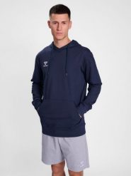 BLUZA Z KAPTUREM HUMMEL HMLGO 2.0 HOODIE. Niebieskie bluzy Hummel, m, bez wzorów, z bawełny, z kapturem. Za 243.05 zł.
