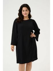 KAFFE curve Sukienka w kolorze czarnym rozmiar: S. Czarne sukienki KAFFE curve, na co dzień, s, bez wzorów, bez kołnierzyka, bez ramiączek, midi, proste. Za 104.99 zł.