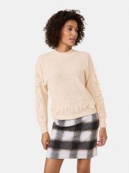 Gerry Weber Sweter w kolorze kremowym rozmiar: 38. Brązowe swetry Gerry Weber, bez wzorów, z wełny, bez ramiączek. Za 250.95 zł.