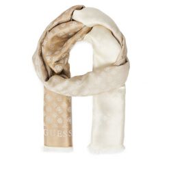 Szal Guess. Brązowe szaliki Guess, z aplikacjami. Za 269.99 zł.