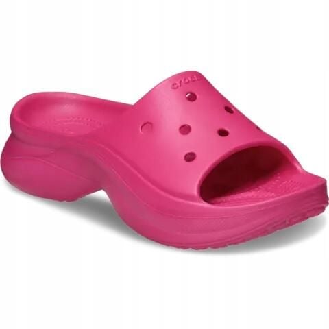 Klapki Dla Dorosłych Crocs Bae Slide. Żółte klapki Crocs, bez wzorów, z materiału, bez obcasa. Za 191.99 zł.