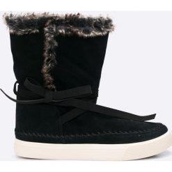 Toms - Botki Vista. Czarne botki Toms, bez wzorów, z materiału, z okrągłym noskiem, bez obcasa, na obcasie, bez zapięcia. W wyprzedaży za 219.90 zł.