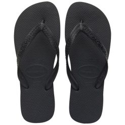 Klapki Havaianas Model 4000029 Kolor Czarny. Czarne klapki Havaianas, bez wzorów, bez obcasa. Za 128.00 zł.