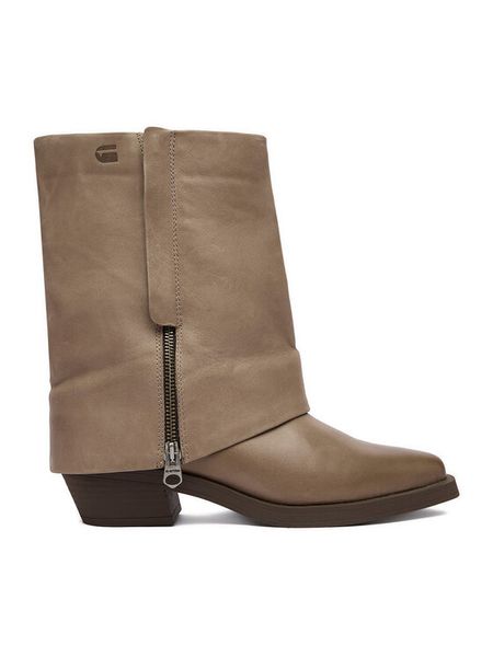 G-Star Raw Botki EO-YAGMUR-25FW30 Beżowy. Brązowe botki G-Star Raw, bez wzorów, ze skóry, bez obcasa, na słupku, bez zapięcia. Za 499.99 zł.