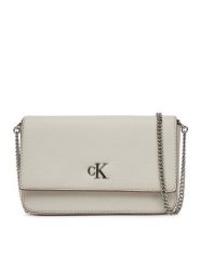 Calvin Klein Jeans Torebka Minimal Monogram Ew Flap Ph/Cb19 LV04K1027G Beżowy. Brązowe torebki klasyczne Calvin Klein Jeans, bez wzorów, z jeansu, bez dodatków. Za 209.99 zł.
