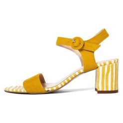 L37 sandały damskie Dazzling dance 37 żółte. Żółte sandały L37, bez wzorów, bez obcasa, bez zapięcia. Za 469.00 zł.