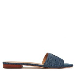 Klapki LAUREN RALPH LAUREN. Niebieskie klapki Lauren Ralph Lauren, bez wzorów, bez obcasa. Za 359.99 zł.