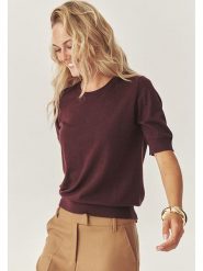 TATUUM Wełniany sweter "Moril" w kolorze bordowym rozmiar: XS. Czerwone swetry Tatuum, xs, bez wzorów, z wełny, bez ramiączek. Za 109.78 zł.