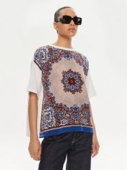 Weekend Max Mara T-Shirt Malaga 2415941112 Kolorowy Relaxed Fit. T-shirty Weekend Max Mara, m, bez wzorów, z bawełny, bez kołnierzyka, bez ramiączek. Za 599.99 zł.