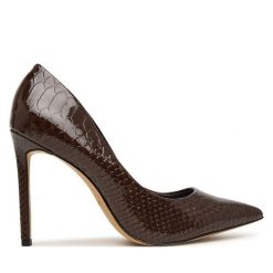 Szpilki Aldo. Brązowe szpilki Aldo, bez wzorów, bez obcasa, na szpilce, bez zapięcia. Za 389.99 zł.