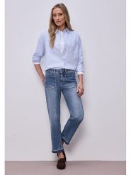 Street One Dżinsy - Straight fit - w kolorze niebieskim rozmiar: W26/L28. Niebieskie jeansy Street One, l, z aplikacjami. Za 149.31 zł.