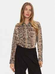 Sisley Koszula 5YBMLQ07F Beżowy Regular Fit. Brązowe koszule Sisley, m, bez wzorów, z wiskozy, bez kołnierzyka, bez ramiączek. Za 209.99 zł.
