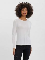 Vero Moda Koszulka w kolorze białym rozmiar: XL. Białe bluzki Vero Moda, xl, bez wzorów, bez kołnierzyka, bez ramiączek. Za 55.45 zł.