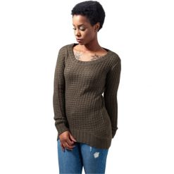 Bluza damska Urban Classic długa. Zielone bluzy Urban Classics, bez wzorów, bez kaptura. Za 175.50 zł.