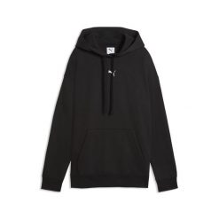 Damska dzianinowa bluza z kapturem Essentials o luźnym kroju PUMA. Czarne bluzy Puma, xl, bez wzorów, z bawełny, z kapturem. Za 164.99 zł.