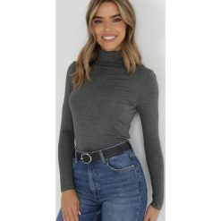 Ciemnoszary Golf Dere. Szare golfy Born2be, xs, z aplikacjami, bez ramiączek. Za 14.99 zł.