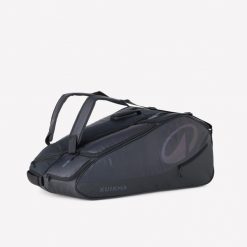 Torba tenisowa termoizolacyjna Kuikma XL Pro 12R Gaël Monfils. Czarne torby na ramię KUIKMA, bez wzorów, z poliesteru, sportowe, na ramię, duże, bez dodatków. Za 359.99 zł.