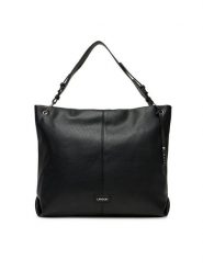 Lasocki Torebka C-LSK-L-007-08 Czarny. Czarne shopper Lasocki, bez wzorów, z materiału, bez dodatków. Za 199.99 zł.