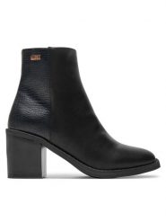 Lee Botki Amelia 50243017.11A Czarny. Czarne botki Lee, bez wzorów, ze skóry, bez obcasa, na słupku, bez zapięcia. Za 299.99 zł.