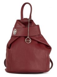 Mia Tomazzi Skórzany plecak "Sirietto" w kolorze czerwonym - 28 x 35 x 13 cm rozmiar: onesize. Czerwone plecaki Mia Tomazzi, bez wzorów, z materiału. Za 260.99 zł.