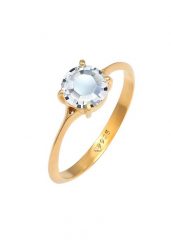 Elli Damski pierścionek zaręczynowy z kryształami ze srebra 925 Sterling Silver Pierścionki 1 ct. Szare pierścionki Elli, z kryształem, srebrne. Za 203.99 zł.
