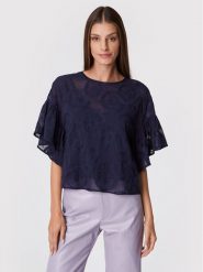 Ted Baker Bluzka Bionni 263110 Granatowy Regular Fit. Niebieskie bluzki Ted Baker, bez wzorów, z syntetyku, bez kołnierzyka, bez ramiączek. Za 489.99 zł.