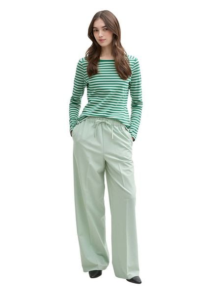 TOM TAILOR Denim Koszulka w kolorze zielonym rozmiar: M. Zielone bluzki TOM TAILOR DENIM, m, bez wzorów, z bawełny, bez kołnierzyka, bez ramiączek. Za 65.54 zł.