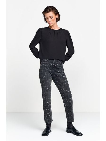 Rich & Royal Bluzka w kolorze czarnym rozmiar: M. Czarne bluzki Rich & Royal, m, bez wzorów, bez kołnierzyka, bez ramiączek. Za 126.75 zł.