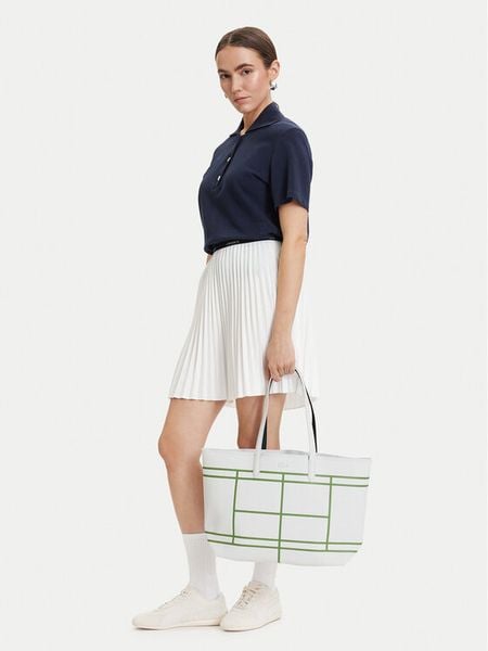 Lacoste Torebka Anna NF5250AS Granatowy. Niebieskie shopper Lacoste, bez wzorów, ze skóry, bez dodatków. Za 484.99 zł.