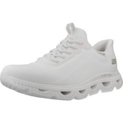 Buty SKECHERS SLIP-INS BOBS ARC WAVES Biały. Białe trekkingi Skechers, z syntetyku, trekkingowe. Za 390.99 zł.