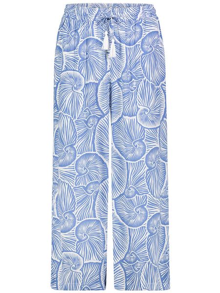 Sublevel Spodnie w kolorze niebiesko-białym rozmiar: M. Białe spodnie materiałowe Sublevel, na imprezę, m, bez wzorów, z materiału, z podwyższonym stanem. Za 79.21 zł.