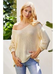 Milan Kiss Sweter w kolorze kremowym rozmiar: XL. Brązowe swetry Milan Kiss, xl, bez wzorów, z wełny, bez ramiączek. Za 92.21 zł.