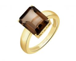 Złoty pierścionek z kwarcem. Żółte pierścionki Apart, z kwarcem, złote. Za 2,169.00 zł.