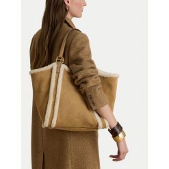 Torebka LAUREN RALPH LAUREN. Brązowe torebki klasyczne Lauren Ralph Lauren, bez wzorów, bez dodatków. Za 2,399.00 zł.