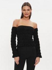 NORMA KAMALI Bluzka KK4226PL867001 Czarny Regular Fit. Czarne bluzki Norma Kamali, s, bez wzorów, z syntetyku, bez kołnierzyka, bez ramiączek. Za 639.99 zł.