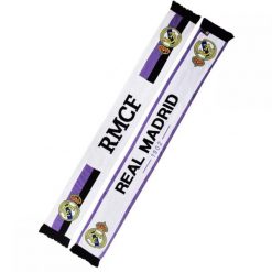 Real Madryt szalik kibica dwustronny Double Knitted Scarf wielokolorowy. Białe szaliki REAL MADRID, bez wzorów, z materiału. Za 117.96 zł.