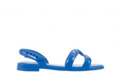 Sandały Melissa Tube Sandal Jeremy Sc Blue, Niebieski, Guma - 35-36. Niebieskie sandały Melissa, bez wzorów, z gumy, bez obcasa, bez zapięcia. W wyprzedaży za 89.10 zł.