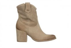 Botki Bayla-159 5034 001-P Beż Welur 159185, Skóra naturalna - 37. Brązowe botki Bayla, bez wzorów, z gumy, bez obcasa, na obcasie, bez zapięcia. W wyprzedaży za 332.10 zł.