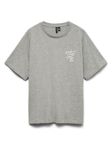 Vero Moda Koszulka w kolorze szarym rozmiar: S. Szare bluzki Vero Moda, s, bez wzorów, z bawełny, bez kołnierzyka, bez ramiączek. Za 73.95 zł.