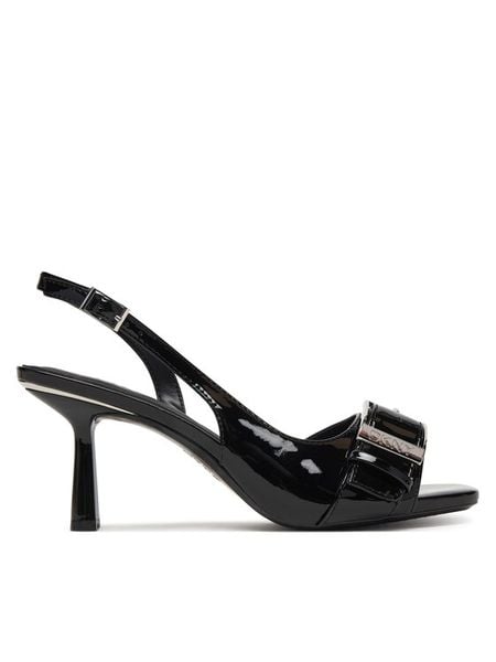 DKNY Sandały Nolana K1621237 Czarny. Czarne sandały DKNY, bez wzorów, ze skóry, bez obcasa, na szpilce, bez zapięcia. Za 619.99 zł.