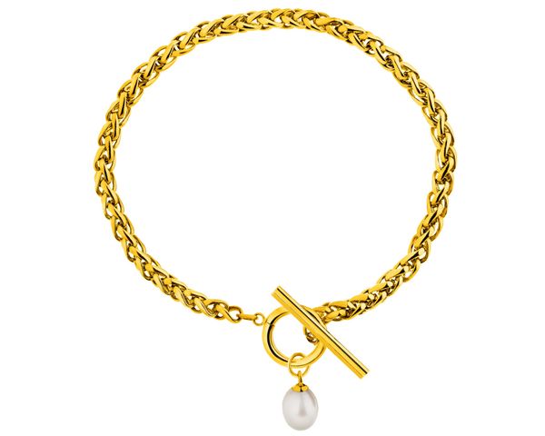 Bransoletka ze stali szlachetnej z perłą. Bransoletki Elixa, z perłą, ze stali. Za 159.00 zł.