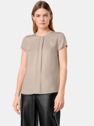 Gerry Weber Bluzka w kolorze beżowym rozmiar: 40. Brązowe bluzki Gerry Weber, s, bez wzorów, z wiskozy, klasyczne, bez kołnierzyka, bez ramiączek. Za 96.83 zł.