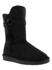 ISLAND BOOT Kozaki zimowe "Crawford" w kolorze czarnym rozmiar: 36. Czarne kozaki Island Boot, na zimę, z materiału, bez obcasa, bez zapięcia. Za 118.99 zł.