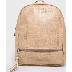 Answear - Plecak. Brązowe plecaki ANSWEAR, bez wzorów, z materiału. W wyprzedaży za 49.90 zł.