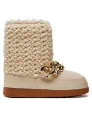 LOVE MOSCHINO Śniegowce JA24322G0LISI120 Beżowy. Brązowe trapery i śniegowce Love Moschino, z materiału. Za 949.99 zł.