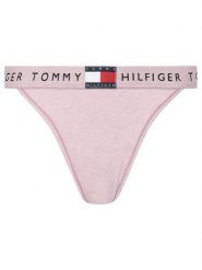 Tommy Hilfiger Stringi UW0UW06095 Różowy. Czerwone stringi TOMMY HILFIGER, bez wzorów, z bawełny. Za 89.99 zł.